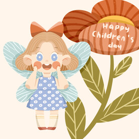 卡通人物插画 六一儿童节 节日