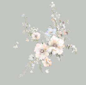 数码印花水彩花抽象花卉水彩花