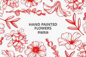 手绘鲜花
