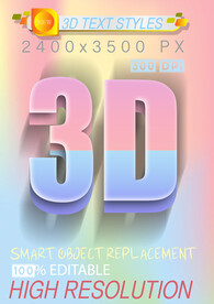 精品PS可编辑3D文字特效效果