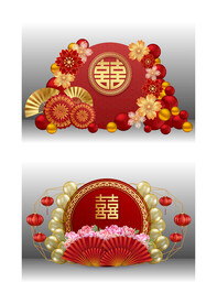 中式婚庆背景板