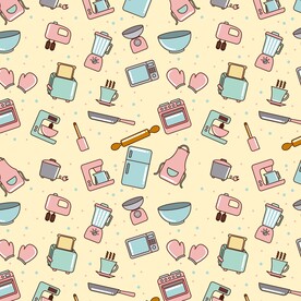 厨房家电无缝背景