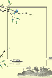 复古工笔画中国风PSD模板