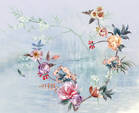 数码印花小碎花抽象花卉水彩花