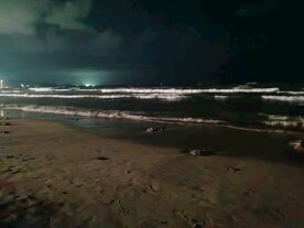 双月湾海边夜色
