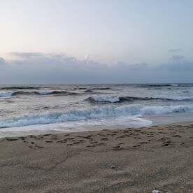 惠州双月湾晨曦 大海海浪