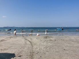 双月湾海边海滨浴场