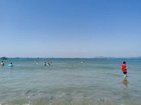惠州双月湾海滩 蓝天