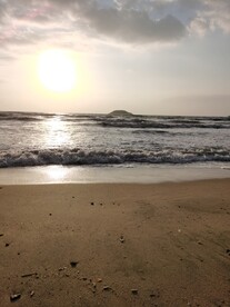 海边日出 大海  海浪 海滩