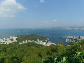 双月湾森林 大海 蓝天