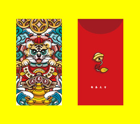 原创国潮年虎年春节红包
