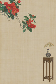 中国工笔画合成背景模板