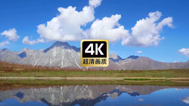 航拍镜湖远山上翻滚的云海