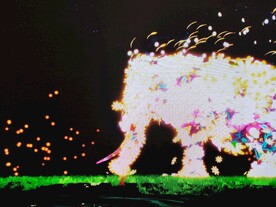 LED屏幕多媒体花瓣大象