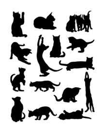 猫剪影 