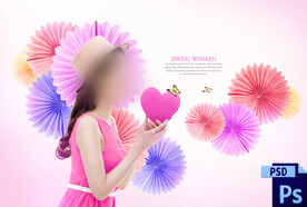 婚纱写真浪漫鲜花主题背景模板