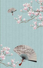 花鸟折扇装饰画