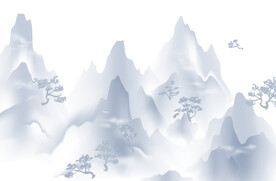 水墨山