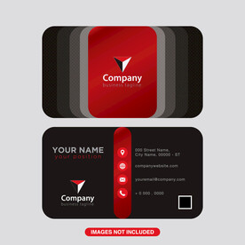 红黑色商务名片