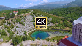 航拍远山丛林美景