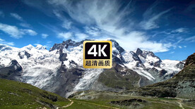 航拍雪山云海美景