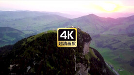 航拍远山峡谷风景