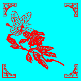 蝶恋花剪纸