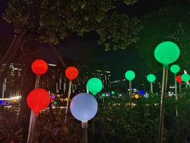 文旅夜游灯光装饰彩色龙珠灯