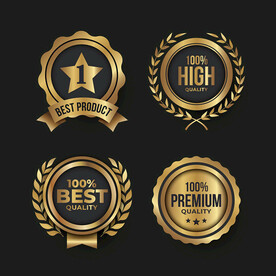 金色徽章标签