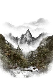 古风山水水墨