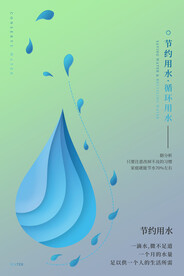  节约用水海报 