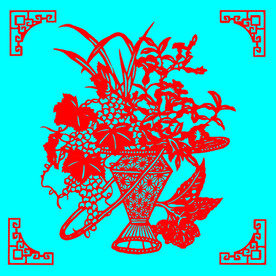 花篮剪纸