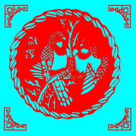 鹦鹉剪纸