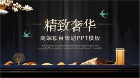 精致黑金中国风项目策划PPT模