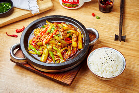 肉末茄子石锅饭