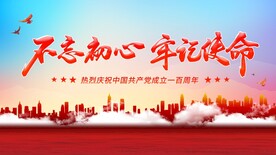 红色党建海报挂画展板素材