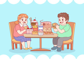 吃薯片的小孩