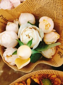 玫瑰花  白色 花束 花朵