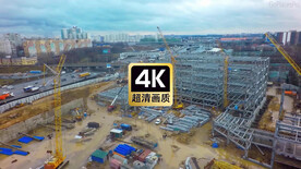 航拍积水的施工项目