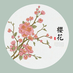 樱花手绘