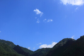 蓝天白云大山背景