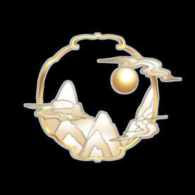 国潮山水边框图片