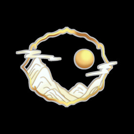 国潮山水边框图片