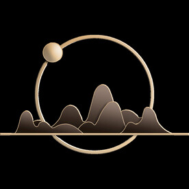 国潮山水边框图片