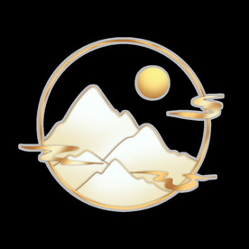  国潮山水边框图片