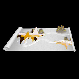  古风卷轴背景图片