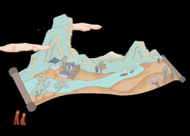 古风卷轴背景图片