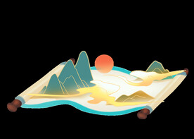 古风卷轴背景图片