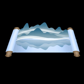  古风卷轴背景图片