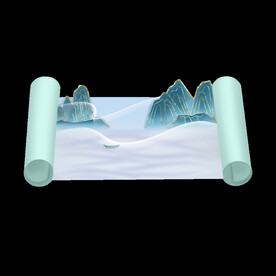  古风卷轴背景图片